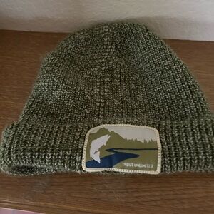 Trout unlimited Green Beanie. Unisex